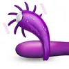 Rotation Oral Sex Vibrator Cockring Langue Lécher Pénis Anneau Vibrant Stimulateur De Clitoris Massage Vaginal Sex Toy Pour Femme Y19052703