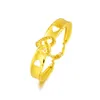 Coeur Conception 18k Or Jaune Rempli Charme Bracelet Mode Femmes Manchette Bracelet Bijoux Cadeau Drop Shipping