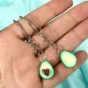 Eco-friendly clay avocado keychain set for the best friends and couples - matching keychains suitable for puzzles like unisex