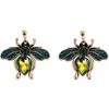 nuovo trendy molto carino adorabile fashion designer di lusso esagerato cristallo vintage insetti ape bellissimo orecchino a bottone per donna ragazze 3 colori