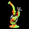 7,4 "Silicone Hookahs Bongs Vattenrör Glas Rökpipor Vape Bong Food Grade Hookah DAB Rig Ball Design