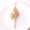 Fashion Boho Shell Conch Necklace Seashell Pendant For Women Summer Cowrie Chain Jewelry