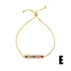 New Trendy Women Bracelets Yellow Gold Plated Colorful CZ Tennis Charm Bracelet for Girls Women Nice Gift for Friend