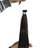 Dubbeldragen raka brasilianska nano ring hårförlängningar 1g sträng 200g mycket färg 1 # 2 4 1b, gratis DHL