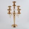 Candelabro in metallo dorato a 5 bracci nuovo stile per centrotavola matrimonio senyu0351