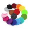 100 pcs / lote Aromatherapy Colorful Felt Almofadas 22.5mm apto para 30mm Essential Difusor de óleo Medidor de perfume Medalhão flutuante LSPA01