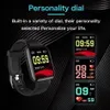 Fitness Tracker ID116 Plus Smart Armband med hjärtfrekvens Armbandsklockband Blodtryck PK ID115 Plus F0 i lådan