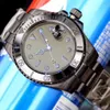 Top Luxo Men's Watch 116610 Movimento Automático 40mm Sapphire Dial All Black Aço Inoxidável Strap Moda Cavalheiro Relógios