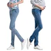 Pantaloni premaman jeans primaverili per abiti da donna incinte Pantaloni a matita in denim skinny a vita alta Pantaloni Jeans addominali in gravidanza