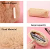 Ołówki Cute Solid Kolor Plush Case for Young Girls Bag Pigieniotwórcze Kawaii Student School Office Supplies1