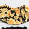 Adorável recém -nascida menina de roupas florais de roupas de ar de renda de renda com tamel bloomers shorts bandeira 3pcs roupas infantis roupas