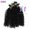 VMAe Malaysian Tangle Free Remy Virgin Tape In 3A 3B 3C Kinky Curly 100G Naturfärg Singel Donor Real Human Hair Extensions