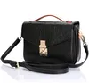 bolsas de ombro de couro preto de alta qualidade Bolsa de bolsa feminina Pochette Metis Mensageiro Crossbody Messenger