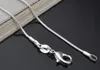 1MM 925 sterling silver smooth snake chains women Necklaces Jewelry snake chain size 16 18 20 22 24 26 28 30 inch