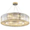 Luksusowy nowoczesny oświetlenie żyrandolowe Okrągłe kryształowe wisiorek Light Light Living Dining Room LED Nabrudnia de Cristal