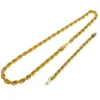 Новая мода хип-хоп мужская тяжелая веревка цепи ожерелье браслет набор золотые серебряные кручения цепи рок браслет брапепер украшенные подарки мальчики для продажи