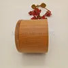 Pot d'assaisonnement en bois pot bambou épice shaker sucre sel poivron herbes bouteille de rangement