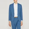 Мода Sky Blue Groom смокинги Отличный нота для ума Отвораживает жениха Свадебная куртка Blazer Мужчины Формальный выпускной / ужин (куртка + брюки + галстук) 1205