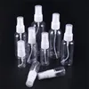 Пустые распылительные бутылки пластиковые ручные лосьонные бутылочки для бутылочных бутылок для прозрачных прозрачных косметических контейнеров 30 50 100 мл 0 65YC E1