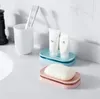 Plats de savon uniques salle de bain porte-savon coloré support de bac à savon double drain un bon aide pour votre famille DA166