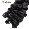 Bella Hair Brazilian Hair Extensions Indian Virgin Human Bundles Loose Deep Wave Dyeable Natural Color Weave 4pcs/lot