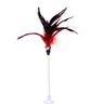 Cat Toys Metal Wire Spring Feather Color Cat Toy With Bell Pet toy Sucker Rods Stick Pet Interactive Toys