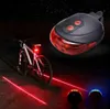 2 Laser + 5 LED Ciclismo da bicicleta Taillight segurança Aviso Lâmpada Luz intermitente Alarme selim Cuidado Alerta Ray Flicker