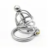 Short Cock Cage With Urethral Catheter Stainless Steel Male Chastity Devices Small Penis Ring Sex Toys for Men