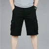 Last shorts män sommar casual strand bomull shorts masculino män plus storlek 46 multi-pocket baggy övergripande korta byxor