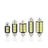 100pcs C5W Festoon Auto LED Lumière 31mm 36mm 41mm 5050 SMD 2led 3led 4led 6led 8led Voiture LED Ampoule 12V Blanc Intérieur Lampe