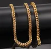 6mm 18K Gold Plating Figaro Link Chain Necklace Stainless Steel 18-24inch Hip Hop ewelry Trendy Fashion Whosales