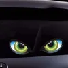 2st 3d bilklistermärke stereo reflekterande katt ögon auto klistermärken backview spegel dekaler motorcykel