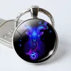 NOUVEAU Signe du Zodiaque Porte-clés 12 Constellation Lion Vierge Balance Scorpion Sagittaire Pendentif Double Face Porte-clés Porte-clés Anniversaire dc067