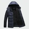 Men's Trench Coats 2021 Winter Cool Jacket Men Plus Size Thick Hooded Parkas Old Man Warm Coat Casual Padded Father Snow Wear Outwear 4XL ML