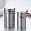 Spice Jar Rotating Cover Salt Sugar Bottle Multi-purpose Spice Pepper Shaker Seasoning Can Stainless Steel Kitchen Gadgets