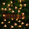 Solar Powered Cute Honey Bee Led String Fairy Light 50 Leds Bee Outdoor Garden Fence Patio Christmas Garland Lights