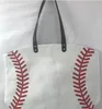 13 Styles Canvas Bag Baseball Tote Sports Bags Casual Softball Bag Football Soccer Basketball Cotton Canvas Tote Bag 20pcs