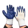 Gant en nylon de protection du travail de jardin 1 paire de gants de travail enduits de nitrile antidérapants résistants à l'usure - Rouge