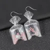 Wholesale- Transparent Candy Ocean Style Conch Earring Female Personality Resin Dried Flower Plant Valentine's Day Earrings