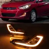 1 paire DRL pour Hyundai Accent Solaris 2010 2011 2012 2014 2014 2014 2016 2016 Couvercle de la lampe à brouillard de lumière