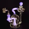 hookahs Unique Recycler Dab Oil rig Showerhead Percolator glass bongs Tornado Recycler with Bowl smoking pipes