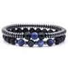 Nouveau mode fait à la main coloré naturel 8 MM perles brins Bracelet haute qualité Agate pierre Bracelets 2 pièces/ensemble