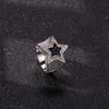 Fashion Hip Hop Mens Jewelry Rings Five-point Star Bling Rings Iced Out Zircon Hiphop Gold Silver Ring