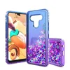 Para iphone 12 funda de teléfono para Samsung A21 A01 gradiente de lujo líquido arenas movedizas brillo diamante brillante suave TPU contraportada B