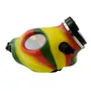 Silicone Mask Creative Smoking Pipe Gas Pipes Acrylic Bongs Tabacco Shisha Mix Color