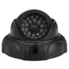 Realistisk Dummy Surveillance Security Dome Camera med blinkande LED Rött ljus