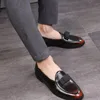 Papyon Loafers ile erkekler Oxford Deri Ayakkabı erkek Elbise Ayakkabı Erkek Resmi Iş Rahat Daireler Zarif Siyah Beyler Düğün Adam Ayakkabı