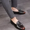 Hommes chaussures en cuir oxford avec limons à nœud papillon chaussures habillées masculines