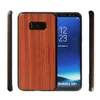Toppkvalitet Natural Wood Case Mobiltelefon Träbambu Soft Rubber TPU Back Cover för Samsung Galaxy S8 S9 Plus Note 8 S10 S10 Lite