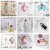 Photography Backdrops Prop Baby Photo Blankets Toddle Milestone Blankets Letter Flower Print Blanket Newborn Wrap Swaddling 30Style AZYQ6834